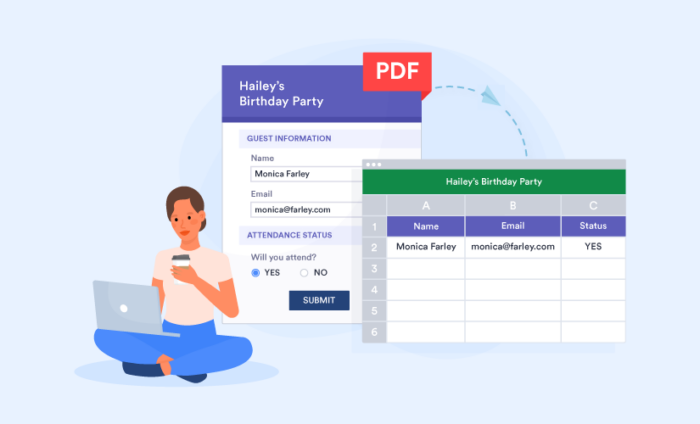 How to extract data from a PDF form to Excel