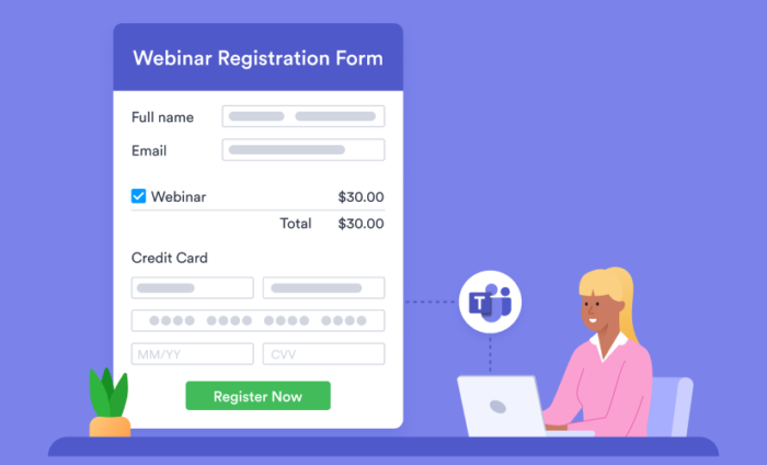 How to collect payments for a Microsoft Teams webinar