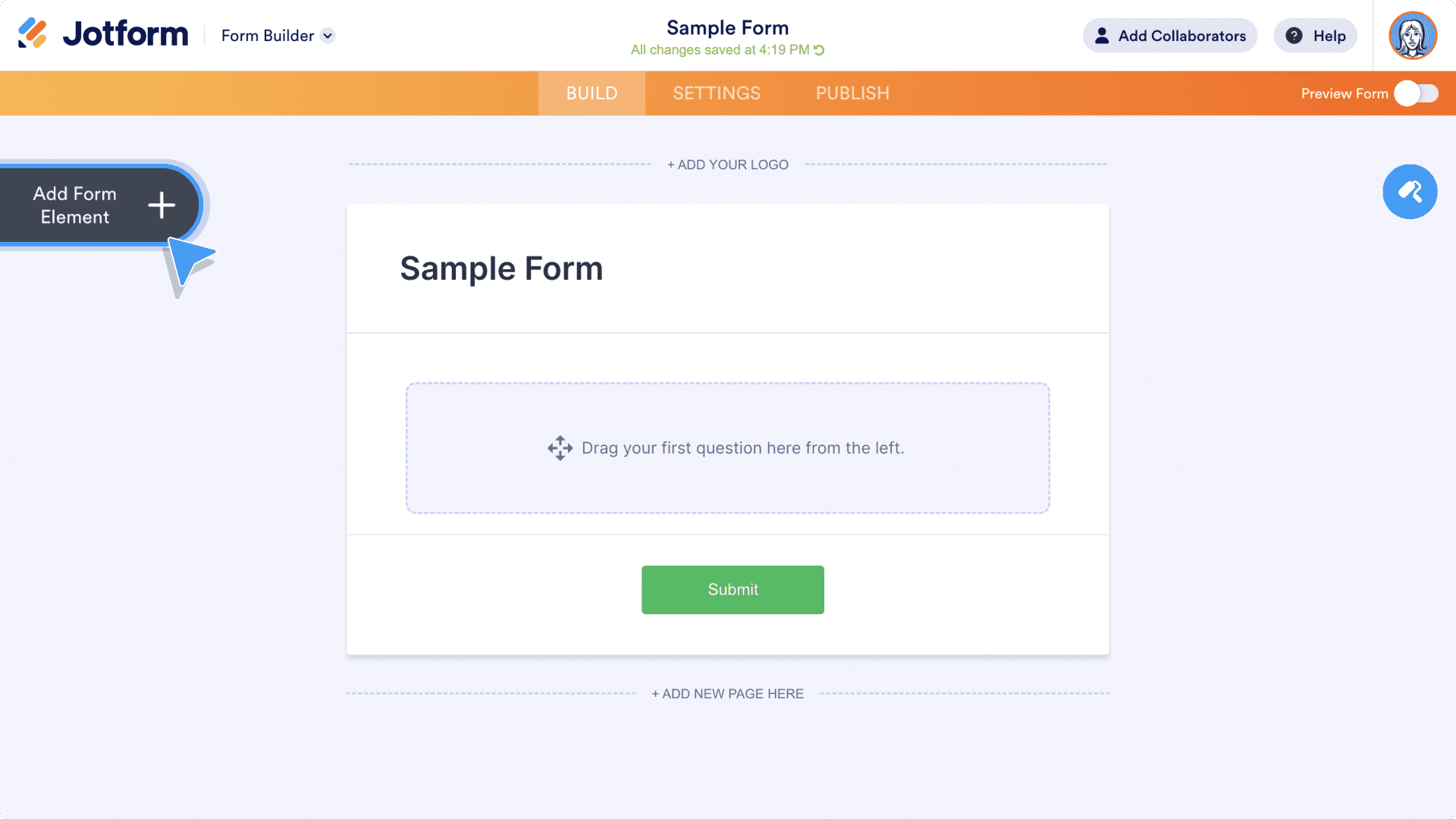 Add Form Element