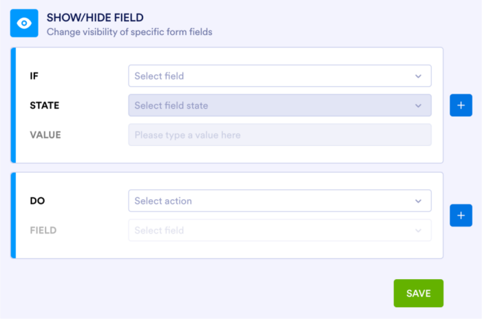 Show / Hide Fields