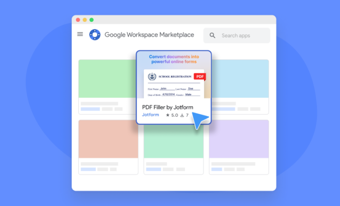 PDF Filler by Jotform now available on Google Workspace